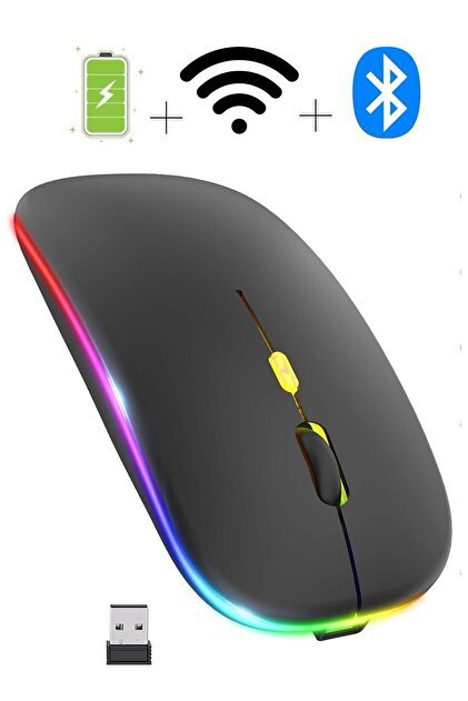 Bluetooth mouse Dual Mode Bluetooth + Wireless RGB||afif.top
