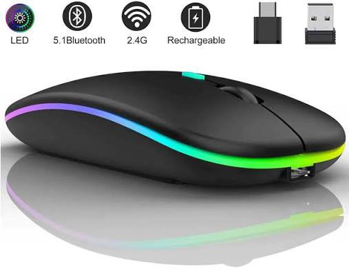 Bluetooth mouse Dual Mode Bluetooth + Wireless RGB||afif.top